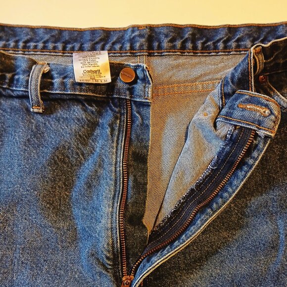 Men's Carhartt Denim Jeans Size 50 x 27.5 GUC - Picture 9 of 9